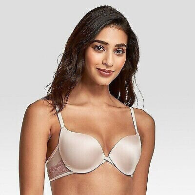 Maidenform Women's Love the Lift Push-Up & In Satin Demi Bra DM9900 - Sandshell