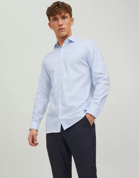 Jack & Jones – Langärmliges Hemd in Blau