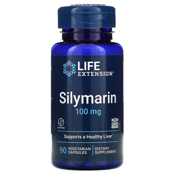Витамины для пищеварительной системы Life Extension Silymarin, 100 мг, 90 вегетарианских капсул