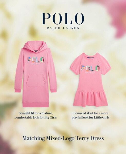 Платье для малышей Polo Ralph Lauren с капюшоном и логотипом - Терри