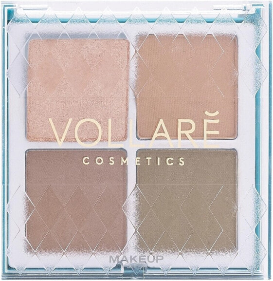 Lidschattenpalette - Vollare Crystal Clear Eyeshadow Palette Nude