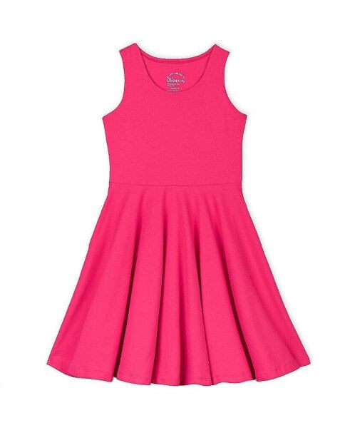 Girls Fair Trade Organic Cotton Solid Sleeveless Twirl Dress