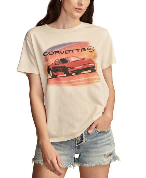 Футболка женская Lucky Brand с графическим принтом Corvette