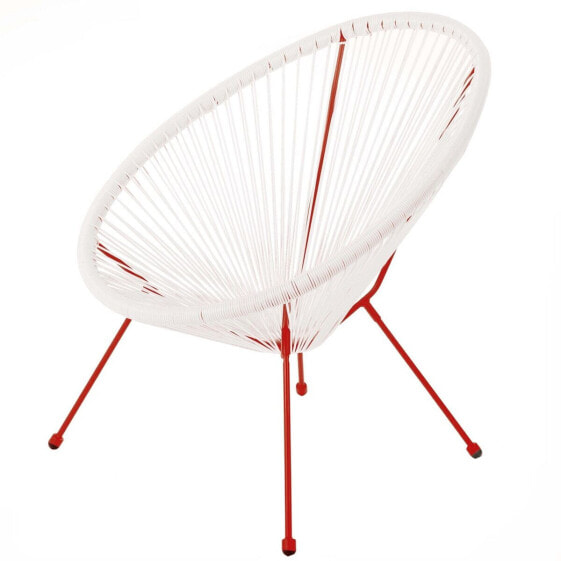 Садовый стул BB Home Садовое кресло Acapulco 73 x 80 x 85 см Красный Белый ротанг