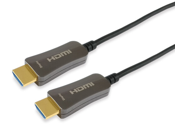 Equip HDMI 2.0 Active Optical Cable - M/M - 100m - 100 m - HDMI Type A (Standard) - HDMI Type A (Standard) - 3D - 18 Gbit/s - Black