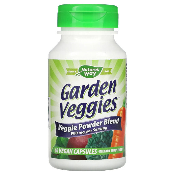 Витаминный комплекс NATURE'S WAY Суперфуды Овощи для сада, 900 мг, 60 веганских капсул (450 мг на капсулу)