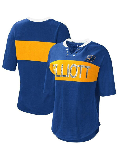 Women's Royal Chase Elliott Lead Off Henley T-shirt