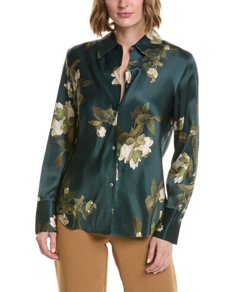 Vince Camellia Silk Blouse Women's Blue M