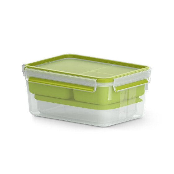 Groupe SEB EMSA CLIP & GO XL - Lunch container - Adult - Green - Transparent - Monochromatic - Rectangular - Germany
