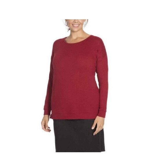 plus moda women's plus crew neck hacci sweater Size 1X