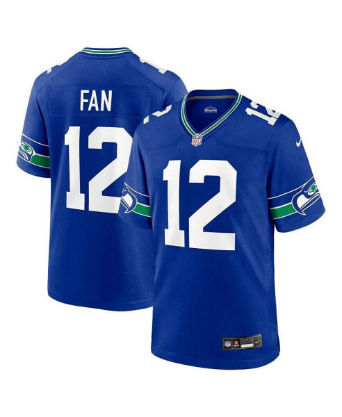 Men's 12th Fan Royal Seattle Seahawks Throwback Player Game Jersey