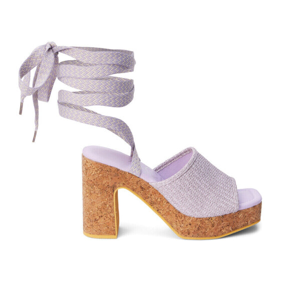 BEACH by Matisse Magnolia Block Heels Womens Purple Casual Sandals MAGNOLIA-551
