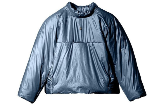 Куртка мужская YEEZY x Gap x Balenciaga FW22 с высоким воротником, срединной длины, цвет: синий.
