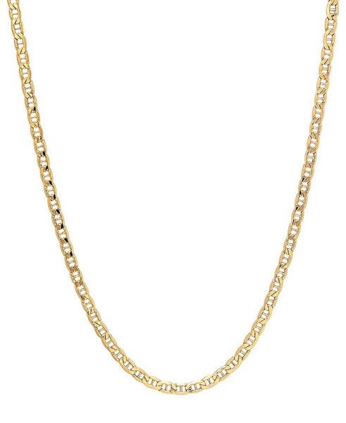 Italian Gold mariner Link 20" Chain Necklace (4mm) in 14k Gold