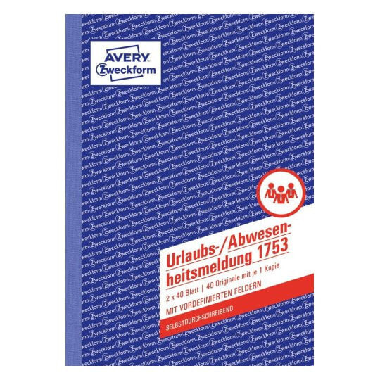 Avery Zweckform 1753 - 40 sheets - DIN A5 - White,Yellow - 148 mm - 210 mm