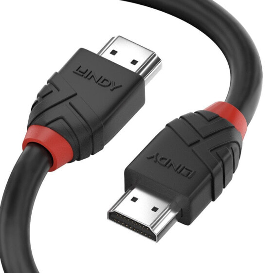 Lindy 0.5m High Speed HDMI Cable - Black Line - 0.5 m - HDMI Type A (Standard) - HDMI Type A (Standard) - 4096 x 2160 pixels - 18 Gbit/s - Black