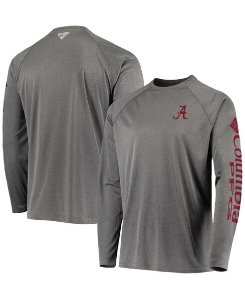 Men's Charcoal Alabama Crimson Tide PFG Terminal Tackle Omni-Shade Long Sleeve T-shirt