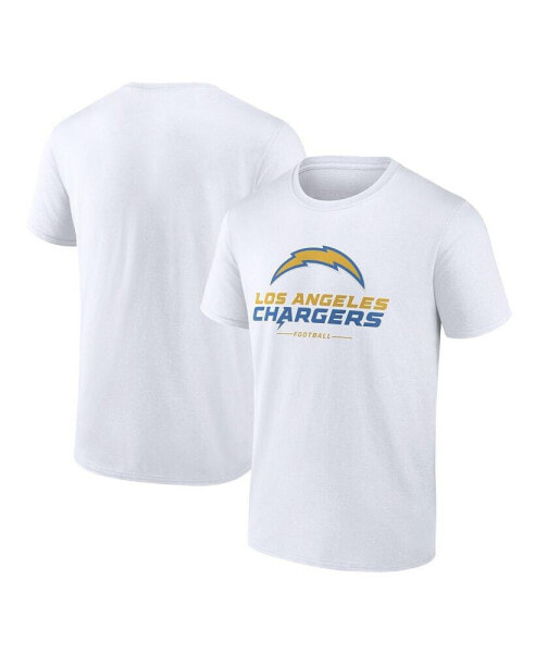 Men's White Los Angeles Chargers Team Lockup T-shirt