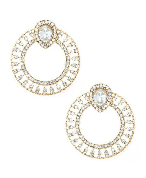 Statement Multi-Crystal Ring Earrings