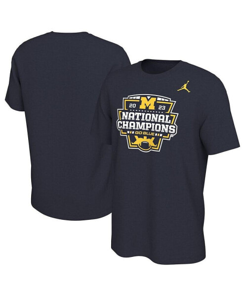 Men's Navy Michigan Wolverines College Football Playoff 2023 National Champions Team T-shirt