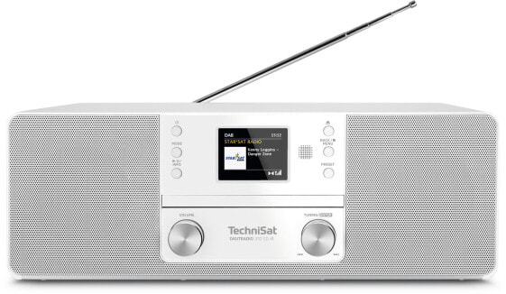 TechniSat DIGITRADIO 370 CD IR - Home audio mini system - White - 10 W - DAB+ - FM - PLL - UHF - 87.5 - 108 MHz - Spotify