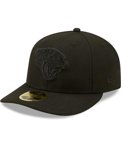 Men's Black Jacksonville Jaguars Black on Black Low Profile 59FIFTY II Fitted Hat