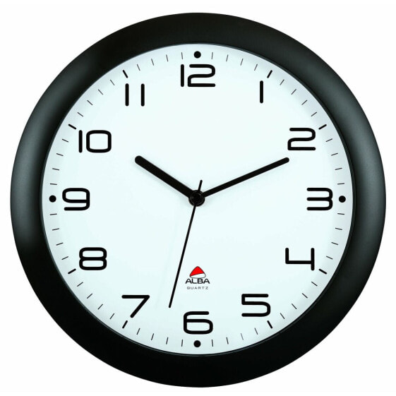 Часы настенные Archivo 2000 Чёрный Металл Стеклянный Ø 30 см Белый Круглый