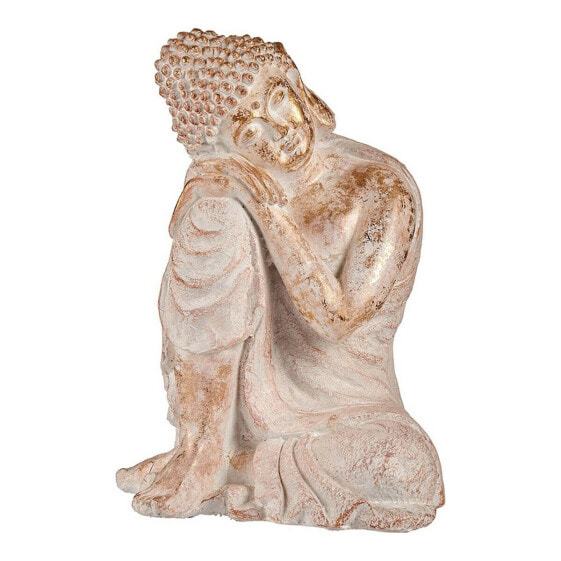 Декоративная фигурка для сада Будда Белый/Золотой полистоун (35,5 x 54,5 x 42 cm)