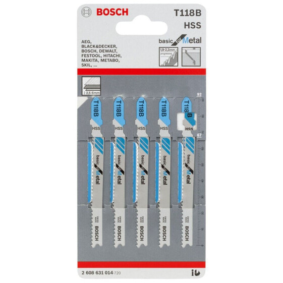 BOSCH PROFESSIONAL 5 Jigsaw Blades T 118 B