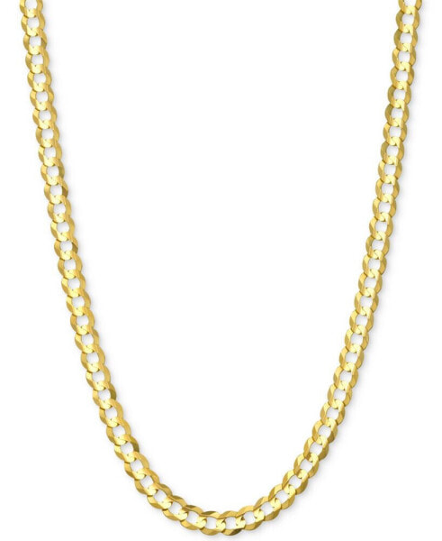 30" Open Curb Link Chain Necklace (3-5/8mm) in Solid 14k Gold