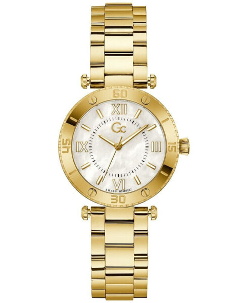 Gc Muse Women's Swiss Gold-Tone Stainless Steel Bracelet Watch 34mm