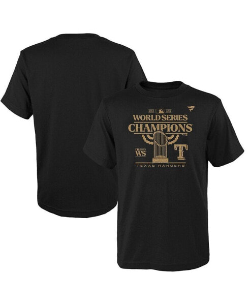 Big Boys Black Texas Rangers 2023 World Series Champions Parade T-shirt