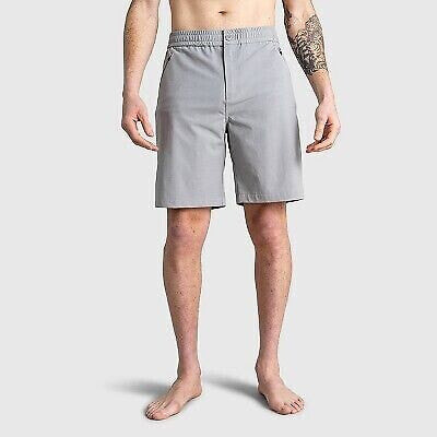 United By Blue Men's Recycled 9" Hybrid Travel Shorts - Limestone 30