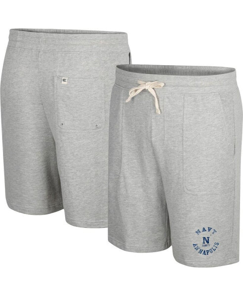 Men's Heather Gray Navy Midshipmen Love To Hear This Terry Shorts