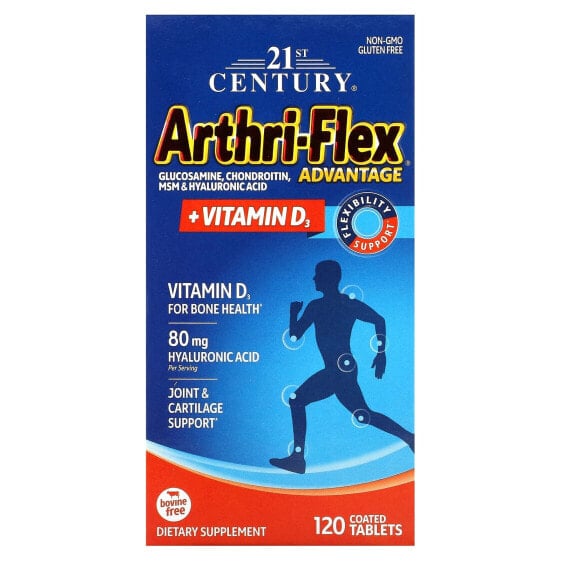 21st Century, Arthri-Flex Advantage с витамином D3, 120 таблеток, покрытых оболочкой