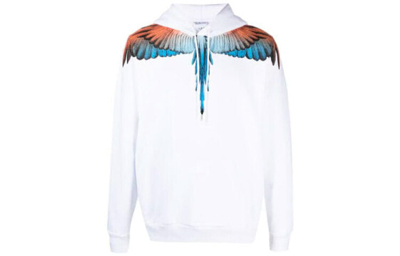 Marcelo Burlon SS21 休闲运动个性印花连帽卫衣 男款 白色 / Худи Marcelo Burlon SS21 CMBB007R21FLE0010120