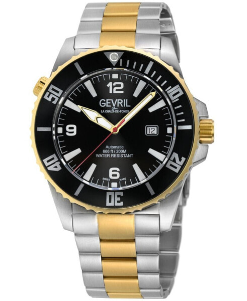 Men's Canal Street Swiss Automatic Two-Tone SS IPYG Stainless Steel Bracelet Watch 46mm