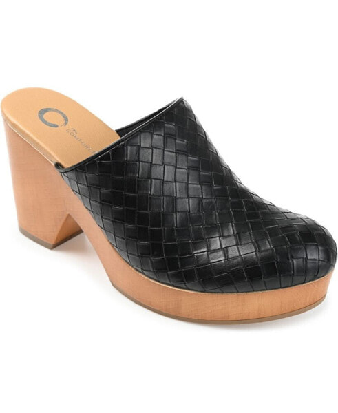 Women's Kelsy Woven Heeled Platform Clogs