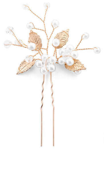 A lovely gold-plated flower hairpin