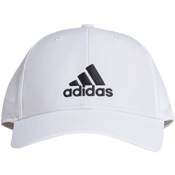 Мужская бейсболка белая с логотипом Adidas Lightweight Embroidered Baseball Cap