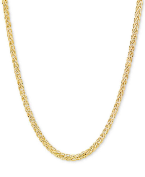 Wheat Link 24" Chain Necklace (2-1/2mm) in 18k Gold-Plated Sterling Silver or Sterling Silver