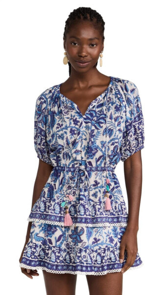 Bell Women's Roxy Mini Dress, Blue Floral Size XS (2)