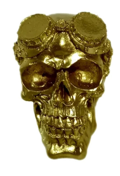 Skulptur Totenkopf Schädel Gold
