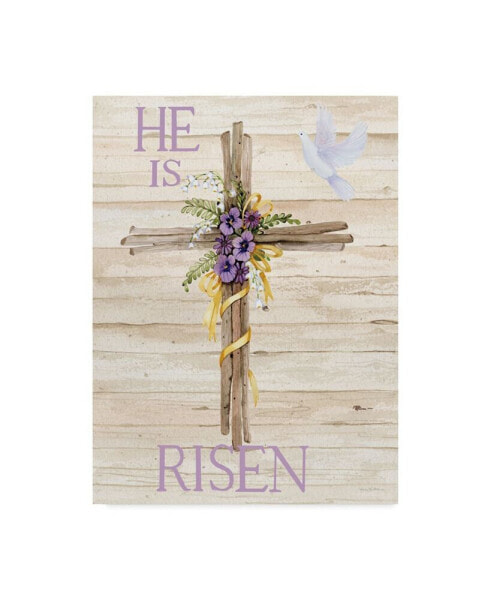 Kathleen Parr Mckenna Easter Blessing Saying III with Cross V2 Canvas Art - 20" x 25"