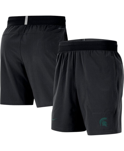 Men's Black Michigan State Spartans Player Performance Shorts