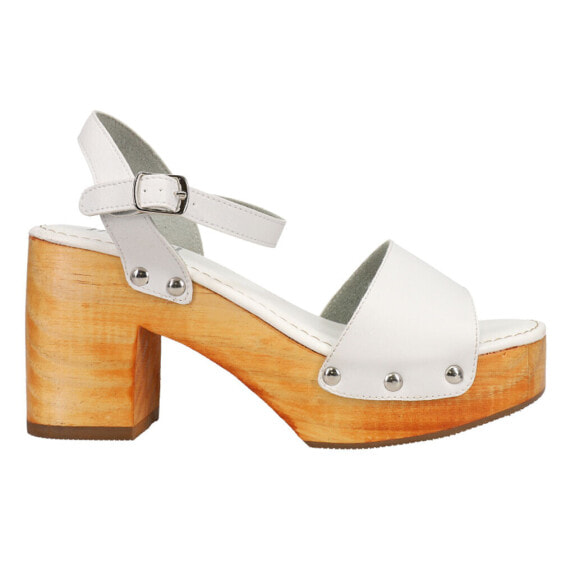 Corkys Country Club Wood Platform Womens White Casual Sandals 81-0014-WHTE
