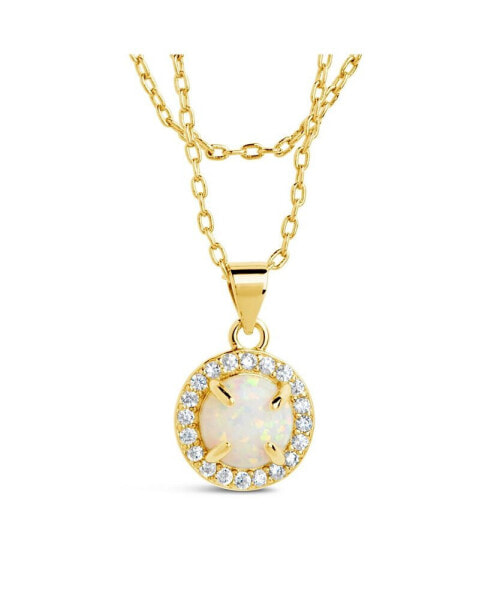 Cubic Zirconia Mother of Pearl Fabienne Layered Necklace