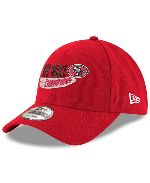 Men's Scarlet San Francisco 49ers 2022 NFC West Division Champions 9FORTY Adjustable Hat