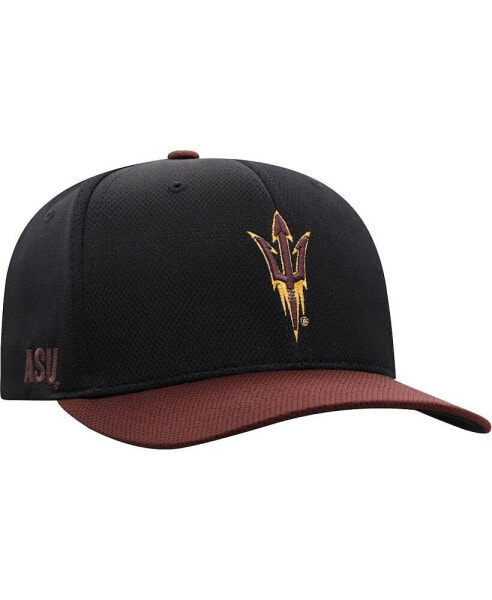 Men's Black, Maroon Arizona State Sun Devils Two-Tone Reflex Hybrid Tech Flex Hat