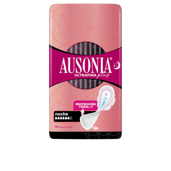 Прокладки ночные Ausonia Ultrafina Plus с крылышками 10 шт